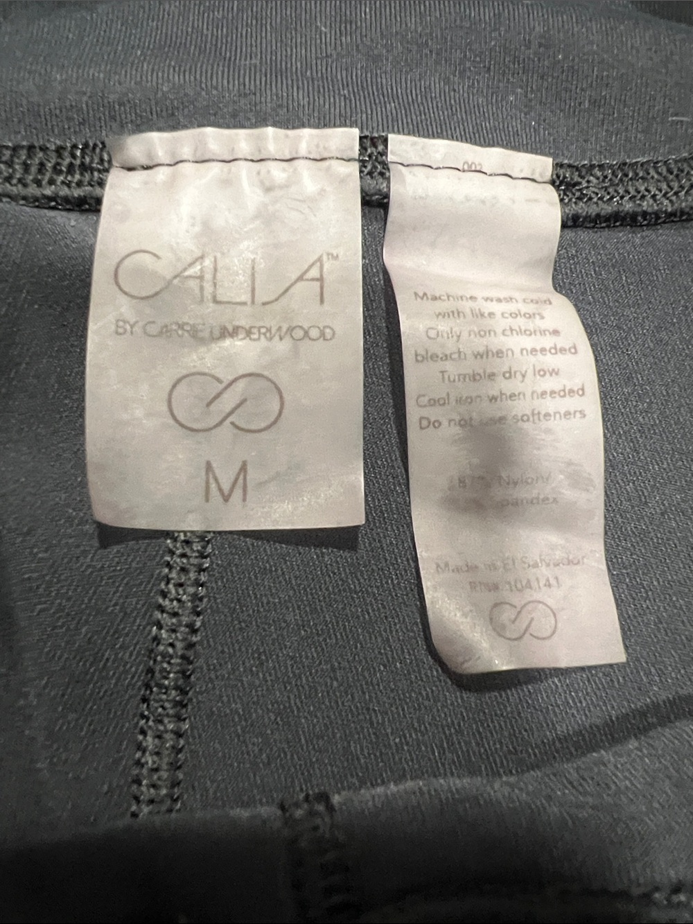 Calia by Carrie Underwood bike shorts in Black. Sz Medium. 9” rise, 9.5” inseam - Picture 4 of 7